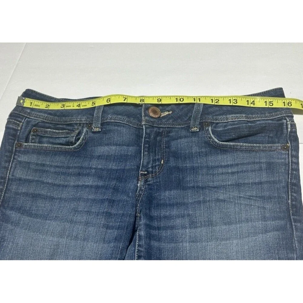 American Eagle Women's Slim Boot Raw Hem Denim Shorts Size 8